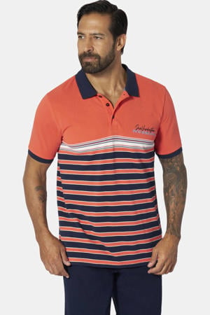 +FIT Collectie regular gestreepte polo Plus Size MARKUR oranje