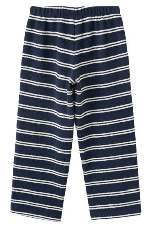 gestreepte casual broek donkerblauw