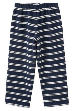gestreepte casual broek donkerblauw