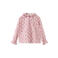 Mango Kids gestreepte gebloemde blousetop roze