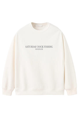 sweater met backprint ecru
