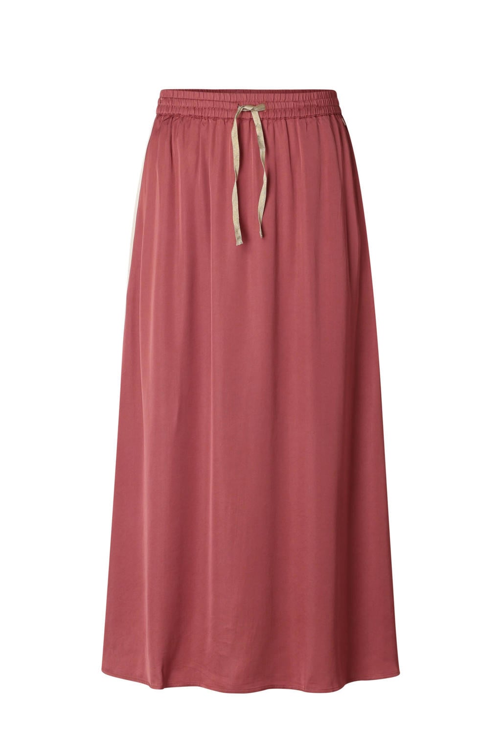 Roodbruine dames Yest midi rok bruin gemaakt van viscose en met elastische tailleband met koord