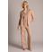 Yest gilet met linnen beige
