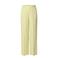 Yest wide leg regular waist broek met linnen lichtgeel