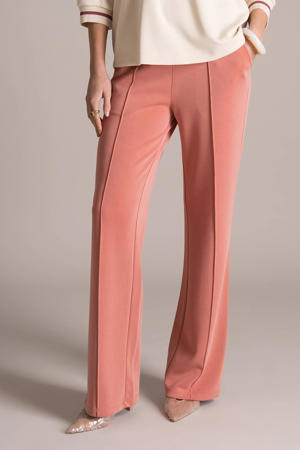 straight regular waist broek oudroze