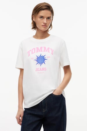 T-shirt met print - ecru