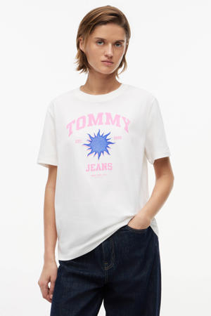 T-shirt met print - ecru