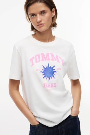 T-shirt met print - ecru