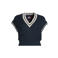 Tommy Jeans gebreide top met kabels - marineblauw