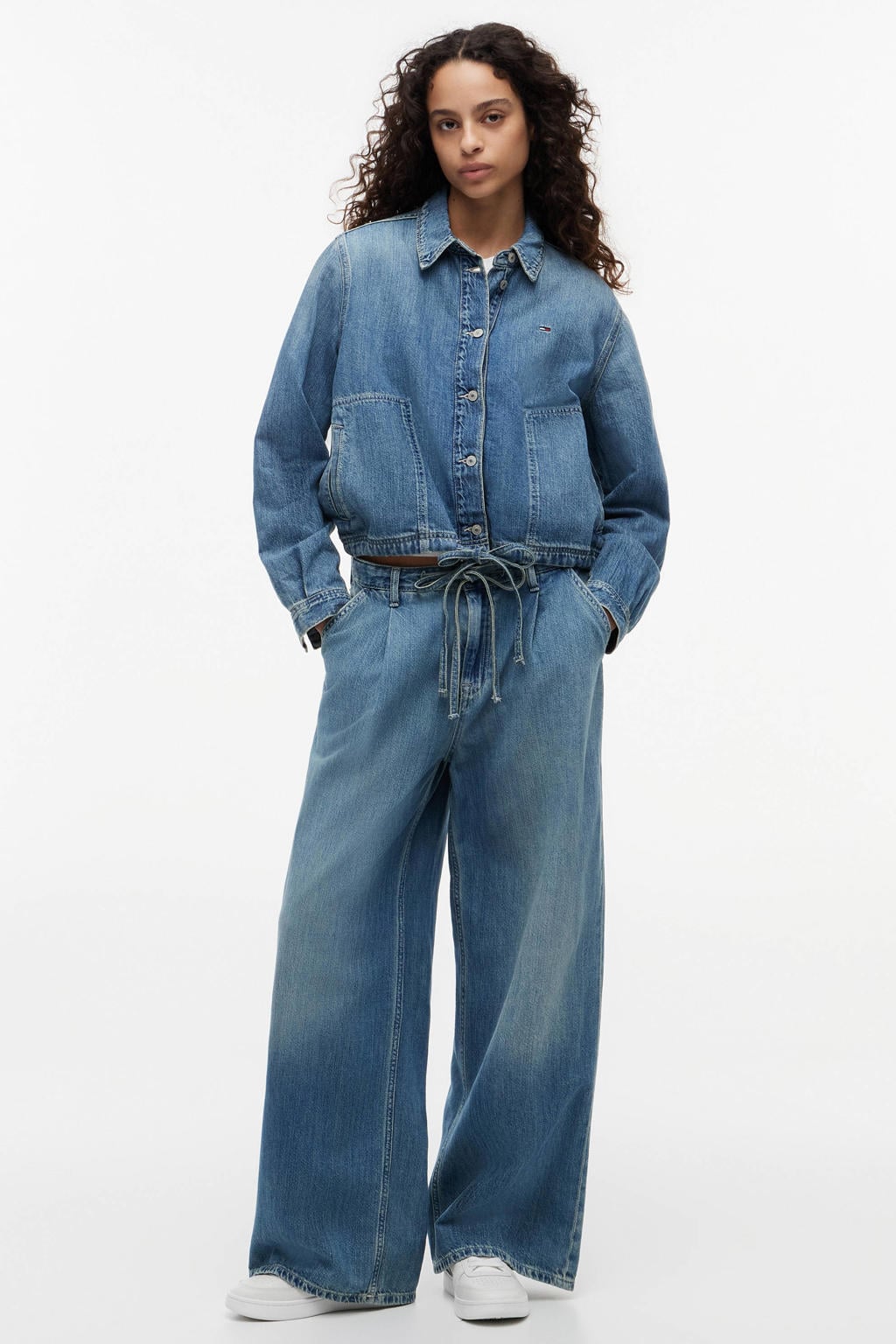 Tommy Jeans regular waist wide leg jeans - mediumblauw