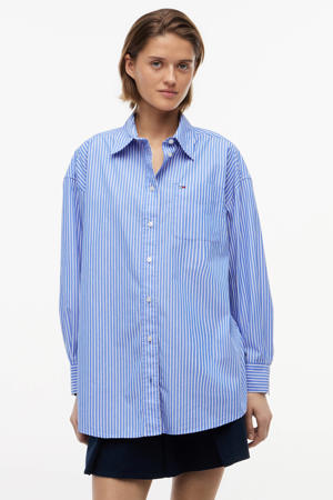 katoenen blouse - blauw