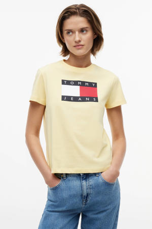 T-shirt lichtgeel
