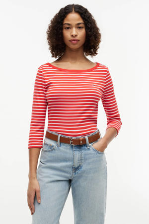 gestreepte top - rood