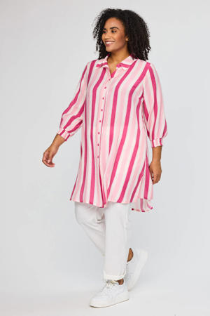 gestreepte tuniek roze