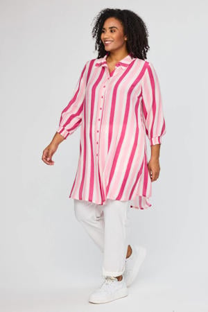 gestreepte tuniek roze