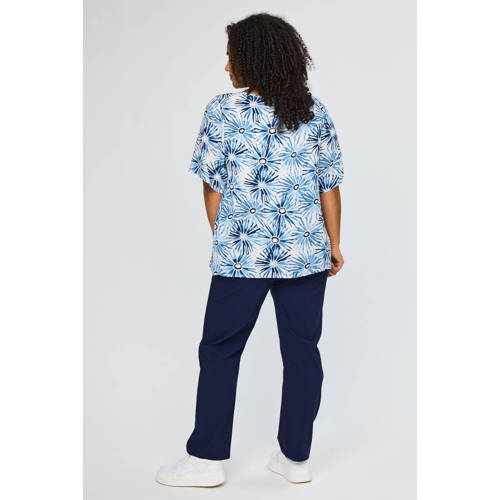 STUDIO gebloemde top blauw afbeelding