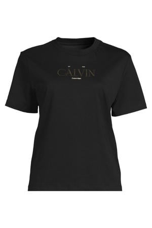 T-shirt met logo - zwart