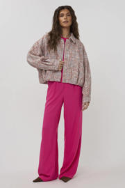 thumbnail: Studio AMAYA straight high waist broek met linnen roze