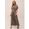 Gossia maxi jurk met panterprint bruin