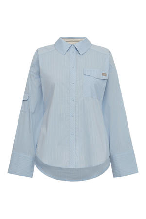 gestreepte blouse - lichtblauw