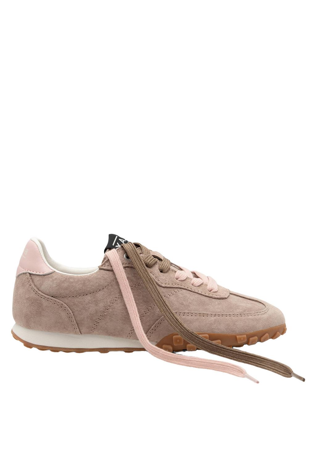 Taupe dames Boax Strike leren sneakers met veters