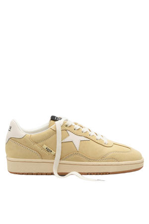 Ralley suède leren sneakers lichtgeel