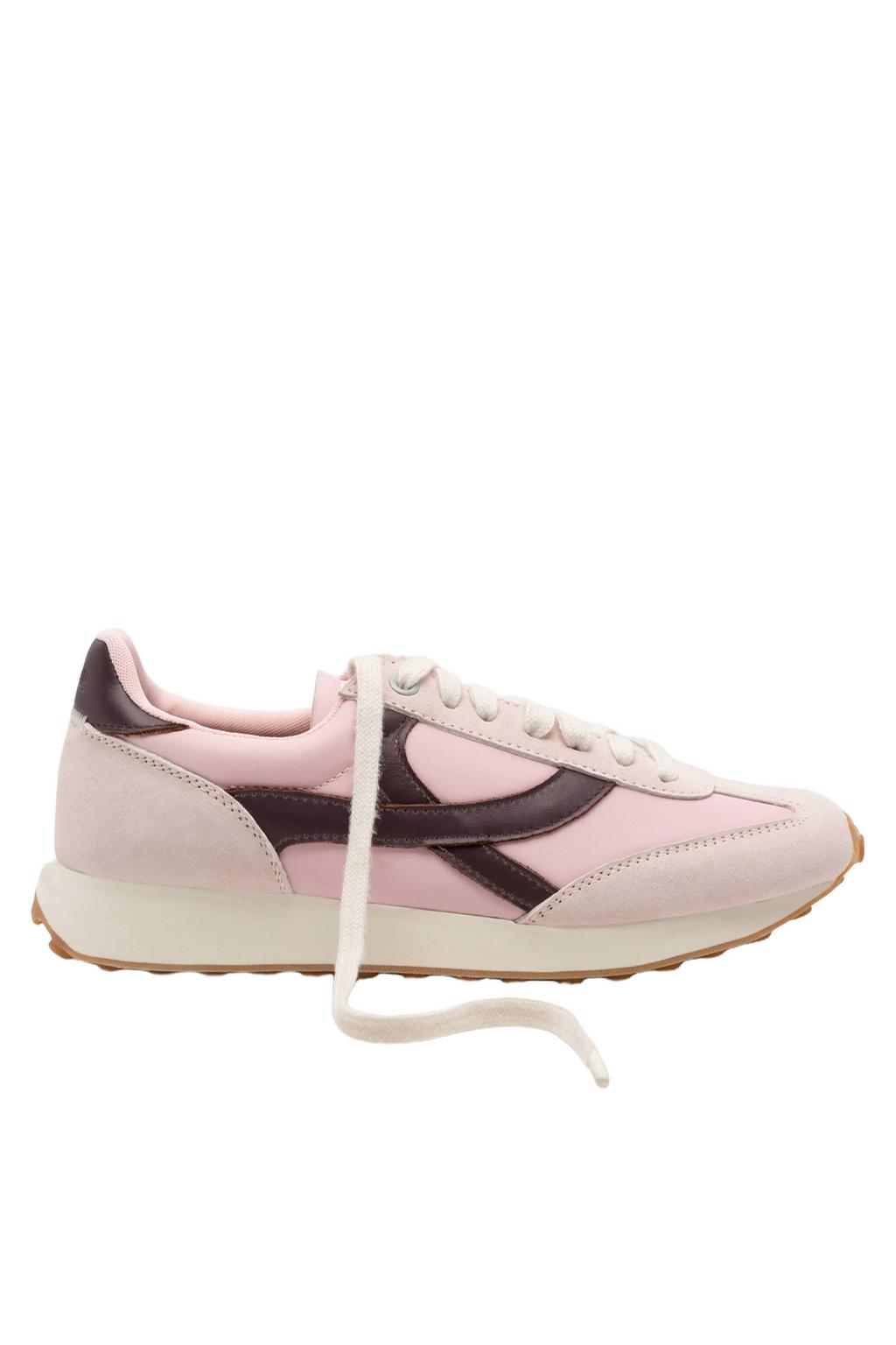 Lichtroze dames Boax Homerun leren sneakers met veters