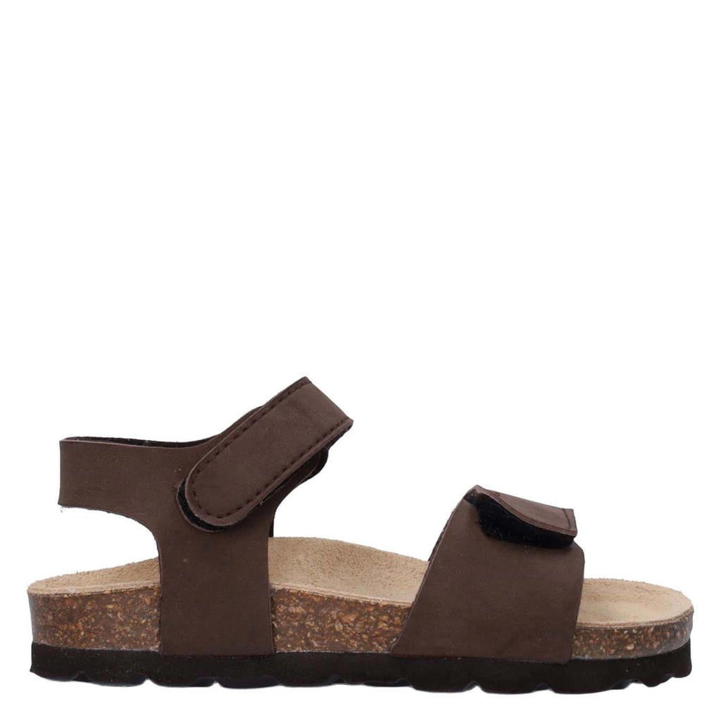 Bruine jongens Red Code sandalen van imitatieleer met klittenband