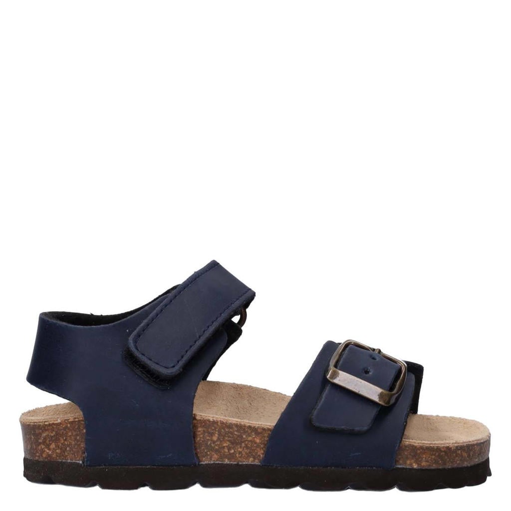 Donkerblauwe jongens Red Code sandalen van imitatieleer met klittenband
