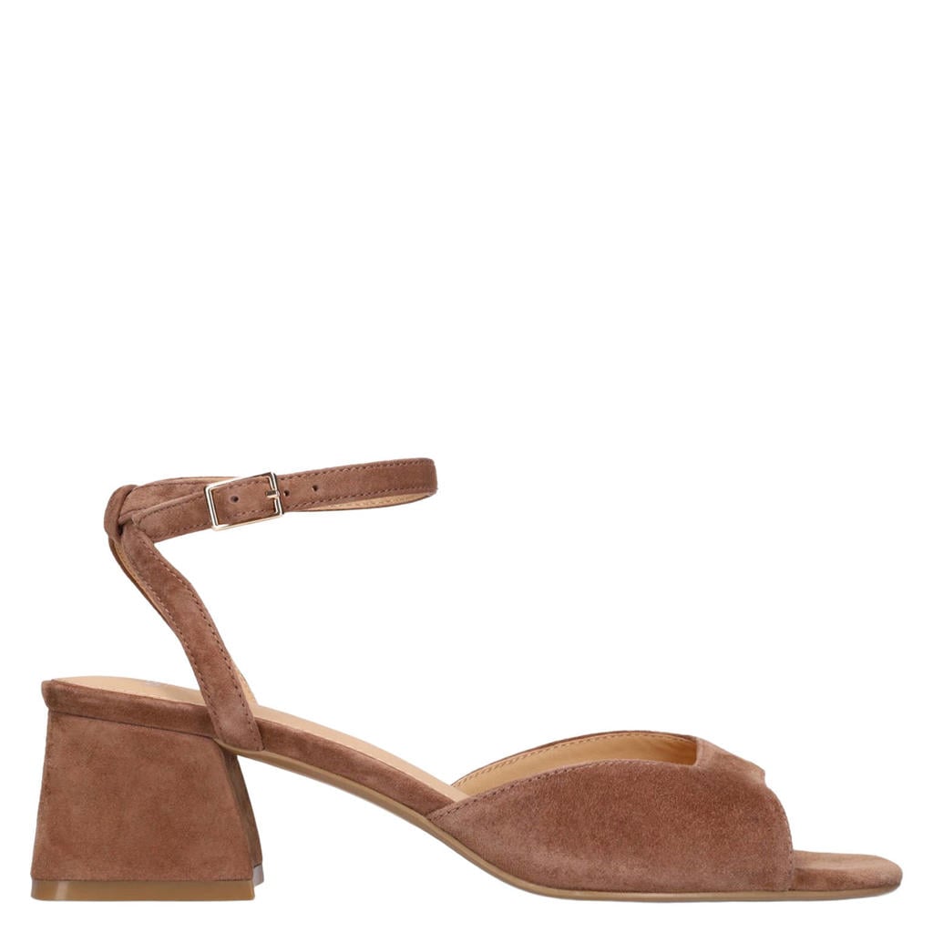 Lichtbruine dames Manfield suède sandalettes