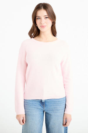 sweater lichtroze gebreid