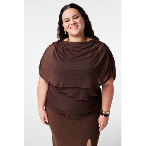 MS Mode top donkerbruin afbeelding