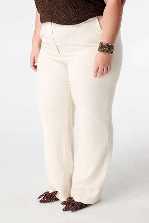 regular high waist pantalon ecru