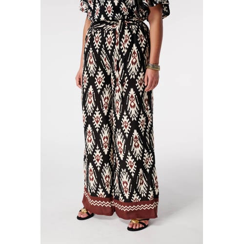 MS Mode wide leg high waist casual broek multi afbeelding