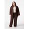 MS Mode regular high waist pantalon donkerbruin