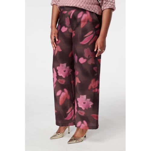 MS Mode high waist casual broek bruin afbeelding