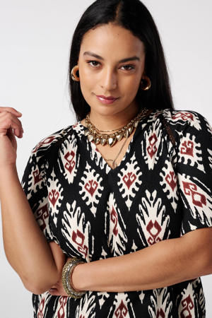 gebloemde T-shirt  multi