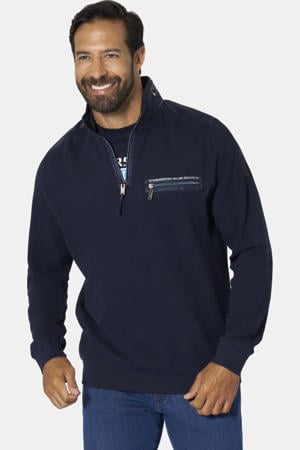 +FIT Collectie gebreide trui ABBO donkerblauw