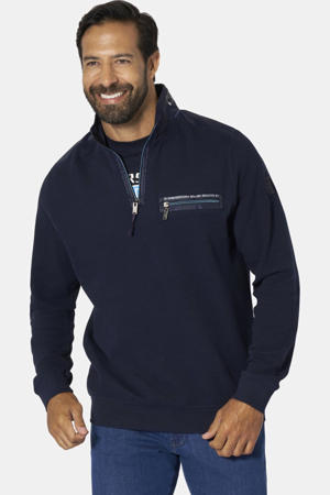 +FIT Collectie gebreide trui ABBO donkerblauw