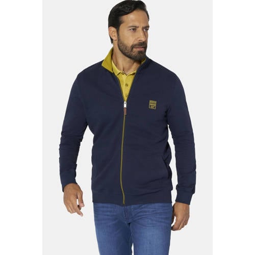 Jan Vanderstorm +FIT Collectie sweatvest Plus Size PEDKA donkerblauw afbeelding