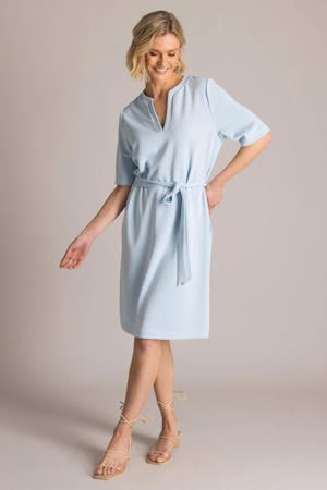 midi jurk lichtblauw