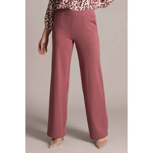 Yest wide leg regular waist broek oudroze afbeelding