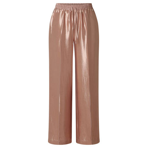 Yest Curve wide leg regular waist broek rosé afbeelding