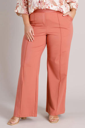 regular high waist broek roze