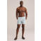 WE Fashion gestreepte zwemshort lichtblauw/wit