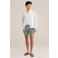 WE Fashion zwemshort met print mintgroen/donkergroen