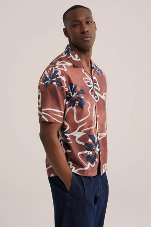 regular casual overhemd donkerrood