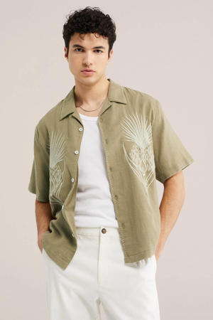 relaxed casual overhemd groen