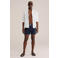 WE Fashion zwemshort met print donkerblauw