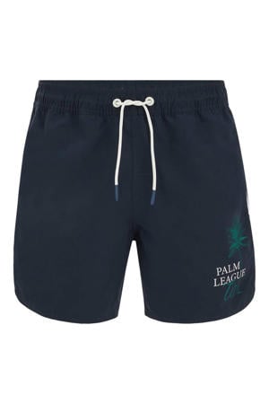 zwemshort met print donkerblauw